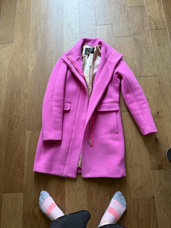 J. Crew Jackets & Blazers - J. Crew Vibrant Pink Wool Blend Pea Coat